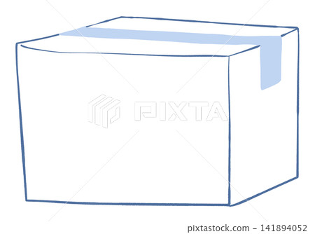 Illustration of cardboard box Illustration of cardboard box 141894052