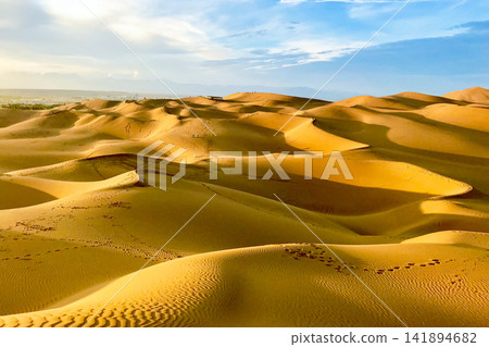 Desert Sand Dunes Landscape at Golden Hour Desert Sand Dunes Landscape at Golden Hour 141894682