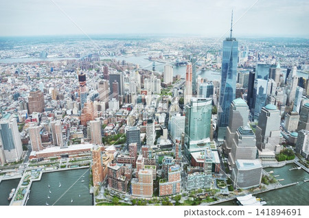 New York City Skyline Aerial View of Lower Manhattan New York City Skyline Aerial View of Lower Manhattan 141894691