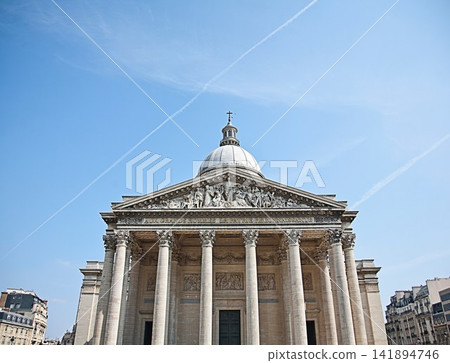 Pantheon Paris Historic Neoclassical Landmark Under Blue Sky Pantheon Paris Historic Neoclassical Landmark Under Blue Sky 141894746