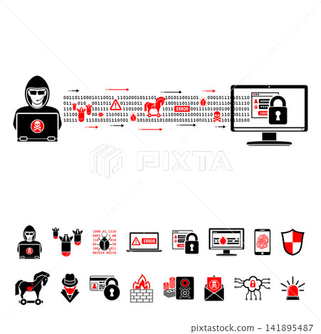 Cyber Crime Concept Cyber Crime Concept 141895487