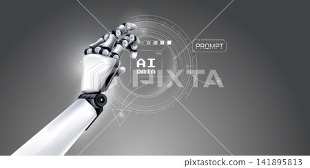 A robotic arm, a synthesis of technology and artificial intelligence A robotic arm, a synthesis of technology and artificial intelligence 141895813
