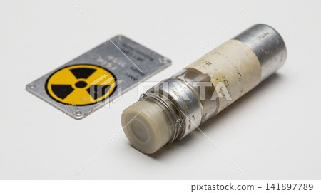 Radioactive material geiger counter tube with caution warning sign radioactive radiation laboratory measurement detection contamination equipment industrial technology research scientific Radioactive material geiger counter tube with caution warning sign radioactive radiation laboratory measurement detection contamination equipment industrial technology research scientific 141897789