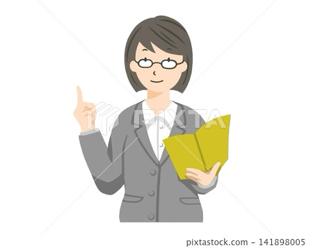 插圖描繪了一位女教師在學校授課的場景。 插圖描繪了一位女教師在學校授課的場景。 141898005