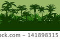 View of tropical palm tree silhouette background. Vector illustration 141898315