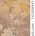 A brocade obi with a chrysanthemum pattern. 141898443