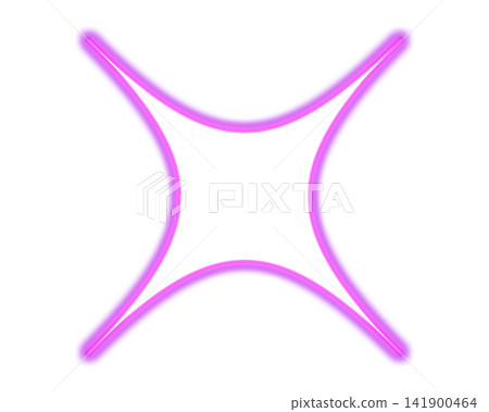 Illustrations of sparkling, neon-style icons and glittering stars that glow pink. Illustrations of sparkling, neon-style icons and glittering stars that glow pink. 141900464