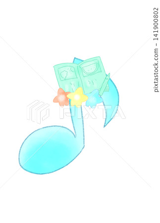 Musical notes with diary entries 141900802