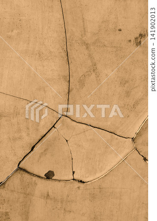 Cracked brown concrete wall texture Cracked brown concrete wall texture 141902013