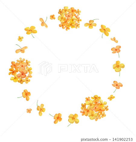 桂花水彩插畫邊框 141902253