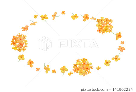 桂花水彩插畫邊框 桂花水彩插畫邊框 141902254