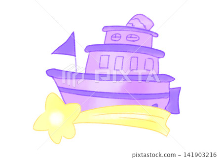 A passenger ship floating on a sea of stars A passenger ship floating on a sea of stars 141903216