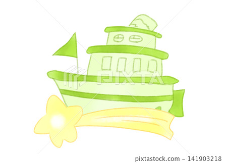 A passenger ship floating on a sea of stars A passenger ship floating on a sea of stars 141903218