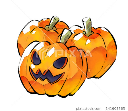 Pumpkin / Jack-o'-lantern / Halloween / Illustration / Classic / Illustration material / PNG material Pumpkin / Jack-o'-lantern / Halloween / Illustration / Classic / Illustration material / PNG material 141903365
