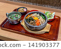 Korean food (Stone pot bibimbap) 141903377