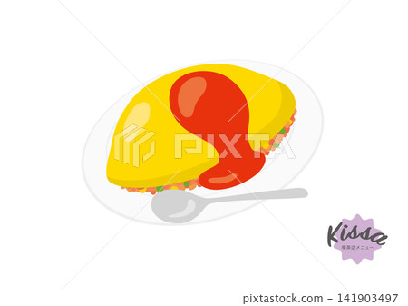 A nostalgic coffee shop menu item: Omurice (omelet rice) A nostalgic coffee shop menu item: Omurice (omelet rice) 141903497