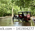 一輛嘟嘟車遭遇暴風雨。 141904277