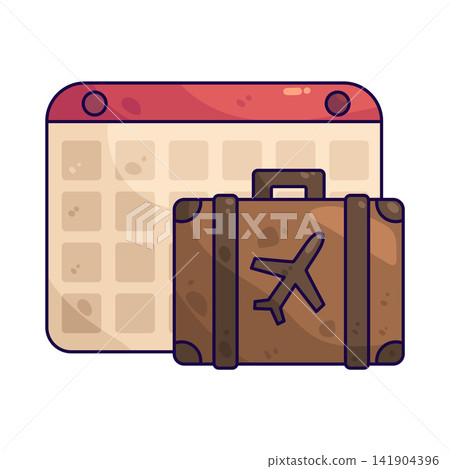 Illustration of Vacation Calendar Illustration of Vacation Calendar 141904396
