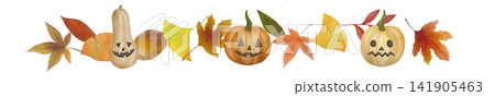Watercolor frame of fallen autumn leaves Watercolor frame of fallen autumn leaves 141905463