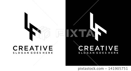 LF or FL initial letter logo design vector LF or FL initial letter logo design vector 141905751