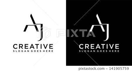 AJ or JA initial letter logo design vector AJ or JA initial letter logo design vector 141905759