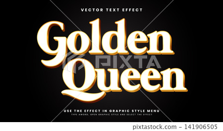 Golden Queen 3d editable text effect Template Golden Queen 3d editable text effect Template 141906505