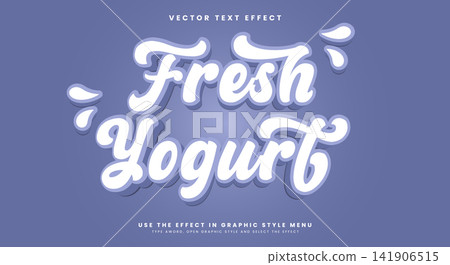 Fresh Yogurt editable text effect template Fresh Yogurt editable text effect template 141906515