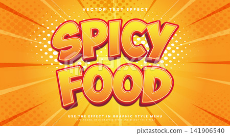 Spicy Food editable text effect template Spicy Food editable text effect template 141906540