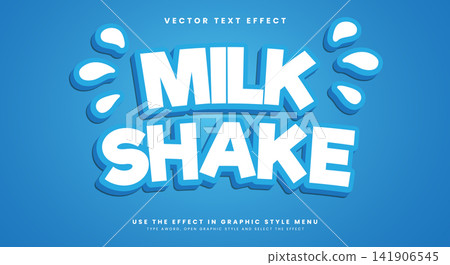 Milk Shake 3d editable text effect Template Milk Shake 3d editable text effect Template 141906545