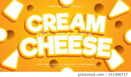 Cream Cheese editable text effect Template Cream Cheese editable text effect Template 141906557