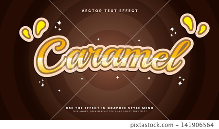 Caramel editable text effect template Caramel editable text effect template 141906564
