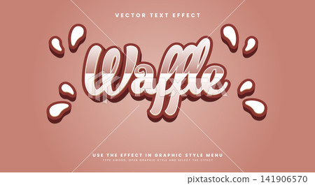 Waffle editable text effect template 141906570
