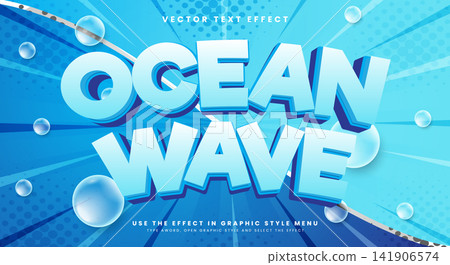 Ocean wave 3d editable text effect Ocean wave 3d editable text effect 141906574