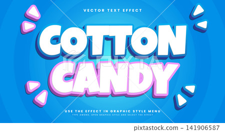 Cotton Candy editable text effect Template Cotton Candy editable text effect Template 141906587