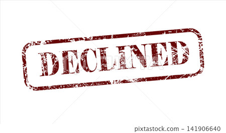 Declined stamp icon with grunge rubber Declined stamp icon with grunge rubber 141906640