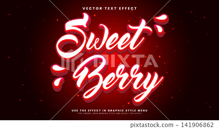 Straw berry 3d editable text effect template Straw berry 3d editable text effect template 141906862