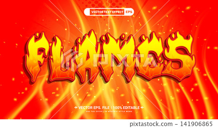 Flames 3D editable text effect template Flames 3D editable text effect template 141906865