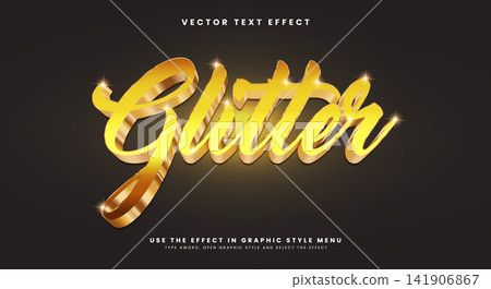 Glitter 3D editable text effect Template Glitter 3D editable text effect Template 141906867
