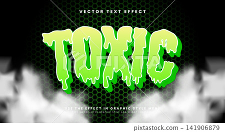 Toxic drip 3D editable text effect template Toxic drip 3D editable text effect template 141906879