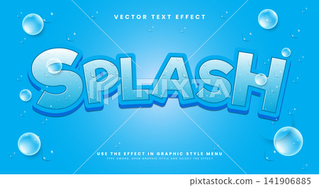 Splash 3d editable text effect template Splash 3d editable text effect template 141906885