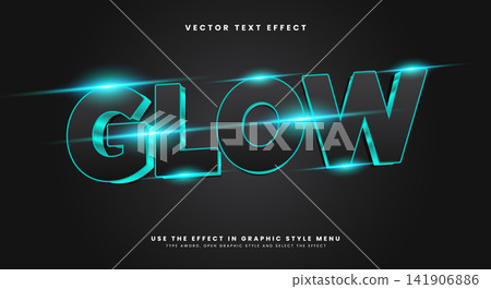 Neon glow 3d editable text effect template Neon glow 3d editable text effect template 141906886