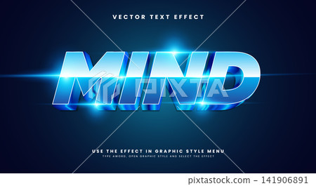 Mind futuristic Style 3D editable text effect Template Mind futuristic Style 3D editable text effect Template 141906891