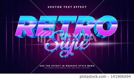 Retro Style flashback nightlife editable text effect Retro Style flashback nightlife editable text effect 141906894
