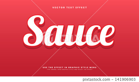 Sauce 3D editable text effect Template Sauce 3D editable text effect Template 141906903