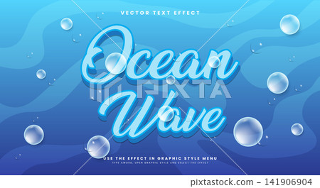 Ocean Wave 3d editable text effect Template Ocean Wave 3d editable text effect Template 141906904