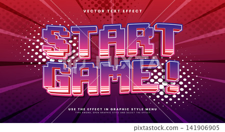 Start Game Pixel Style editable text effect 141906905