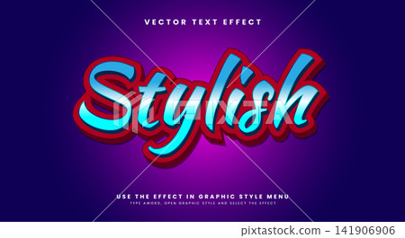 Stylish 3d editable text effect Template Stylish 3d editable text effect Template 141906906