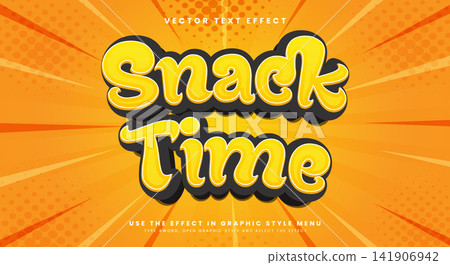 Snack time 3d editable text effect template Snack time 3d editable text effect template 141906942