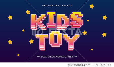 Kids toy 3d editable text effect template Kids toy 3d editable text effect template 141906957