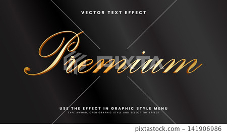 Premium gold stylish 3d editable text effect template Premium gold stylish 3d editable text effect template 141906986
